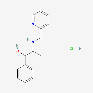 molecular formula C15H19ClN2O B5301866 1-phenyl-2-[(2-pyridinylmethyl)amino]-1-propanol hydrochloride 