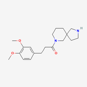 molecular formula C19H28N2O3 B5301873 7-[3-(3,4-dimethoxyphenyl)propanoyl]-2,7-diazaspiro[4.5]decane hydrochloride 