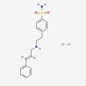 molecular formula C17H21ClN2O2S B5301887 4-{2-[(3-phenyl-2-propen-1-yl)amino]ethyl}benzenesulfonamide hydrochloride 