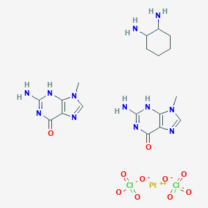 molecular formula C18H28Cl2N12O10Pt B053019 Cyclohexyldiamine-9-methylguanine platinum IV CAS No. 118574-84-8