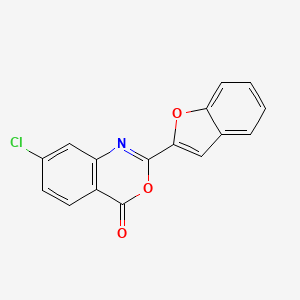 molecular formula C16H8ClNO3 B5301956 2-(1-benzofuran-2-yl)-7-chloro-4H-3,1-benzoxazin-4-one 