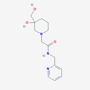molecular formula C14H21N3O3 B5301984 2-[3-hydroxy-3-(hydroxymethyl)-1-piperidinyl]-N-(2-pyridinylmethyl)acetamide 