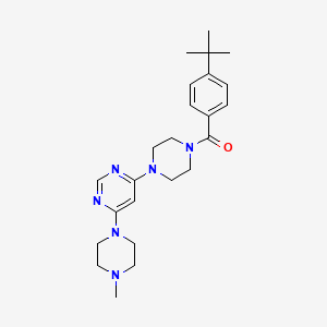 molecular formula C24H34N6O B5301988 4-[4-(4-tert-butylbenzoyl)-1-piperazinyl]-6-(4-methyl-1-piperazinyl)pyrimidine 