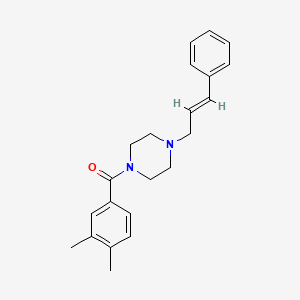 molecular formula C22H26N2O B5302005 1-(3,4-dimethylbenzoyl)-4-(3-phenyl-2-propen-1-yl)piperazine 
