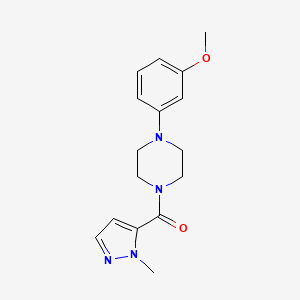 molecular formula C16H20N4O2 B5302032 1-(3-methoxyphenyl)-4-[(1-methyl-1H-pyrazol-5-yl)carbonyl]piperazine 