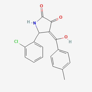 molecular formula C18H14ClNO3 B5302053 5-(2-chlorophenyl)-3-hydroxy-4-(4-methylbenzoyl)-1,5-dihydro-2H-pyrrol-2-one 