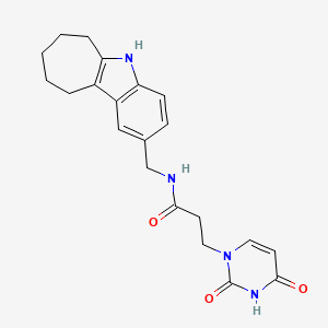 3-(2,4-dioxo-3,4-dihydropyrimidin-1(2H)-yl)-N-(5,6,7,8,9,10-hexahydrocyclohepta[b]indol-2-ylmethyl)propanamide