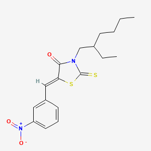 molecular formula C18H22N2O3S2 B5302089 3-(2-ethylhexyl)-5-(3-nitrobenzylidene)-2-thioxo-1,3-thiazolidin-4-one 
