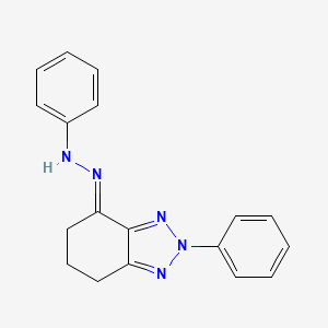 molecular formula C18H17N5 B5302097 2-phenyl-2,5,6,7-tetrahydro-4H-1,2,3-benzotriazol-4-one phenylhydrazone 