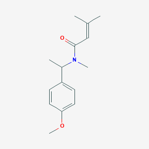 molecular formula C15H21NO2 B5302166 N-[1-(4-methoxyphenyl)ethyl]-N,3-dimethylbut-2-enamide 