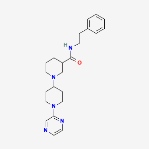 molecular formula C23H31N5O B5302219 N-(2-phenylethyl)-1'-pyrazin-2-yl-1,4'-bipiperidine-3-carboxamide 