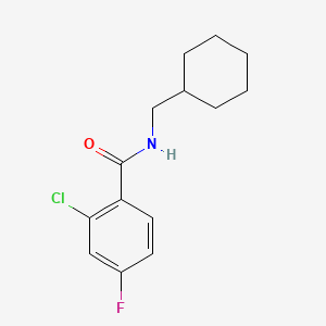 molecular formula C14H17ClFNO B5302231 2-chloro-N-(cyclohexylmethyl)-4-fluorobenzamide 