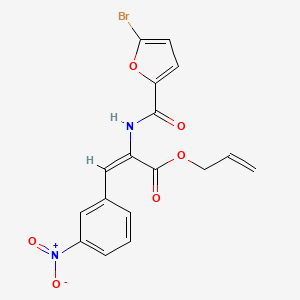 molecular formula C17H13BrN2O6 B5302273 allyl 2-[(5-bromo-2-furoyl)amino]-3-(3-nitrophenyl)acrylate 