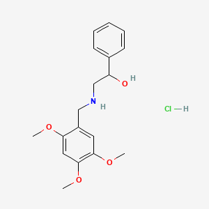molecular formula C18H24ClNO4 B5302311 1-phenyl-2-[(2,4,5-trimethoxybenzyl)amino]ethanol hydrochloride 