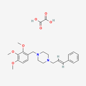 molecular formula C25H32N2O7 B5302314 1-(3-phenyl-2-propen-1-yl)-4-(2,3,4-trimethoxybenzyl)piperazine oxalate 