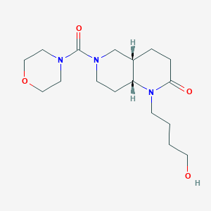 molecular formula C17H29N3O4 B5302323 (4aS*,8aR*)-1-(4-hydroxybutyl)-6-(morpholin-4-ylcarbonyl)octahydro-1,6-naphthyridin-2(1H)-one 