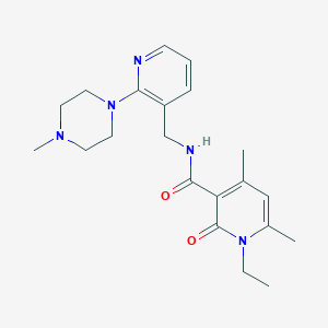 molecular formula C21H29N5O2 B5302330 1-ethyl-4,6-dimethyl-N-{[2-(4-methylpiperazin-1-yl)pyridin-3-yl]methyl}-2-oxo-1,2-dihydropyridine-3-carboxamide 