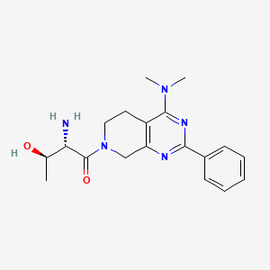 molecular formula C19H25N5O2 B5302336 (2R,3S)-3-amino-4-[4-(dimethylamino)-2-phenyl-5,8-dihydropyrido[3,4-d]pyrimidin-7(6H)-yl]-4-oxobutan-2-ol 