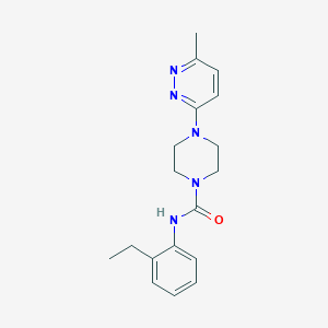 molecular formula C18H23N5O B5302351 N-(2-ethylphenyl)-4-(6-methyl-3-pyridazinyl)-1-piperazinecarboxamide 