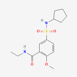 5-[(cyclopentylamino)sulfonyl]-N-ethyl-2-methoxybenzamide