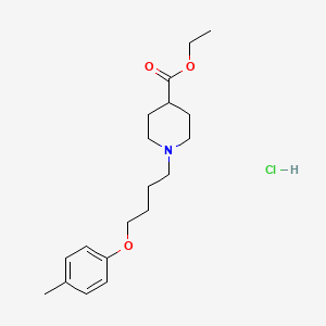 molecular formula C19H30ClNO3 B5302387 ethyl 1-[4-(4-methylphenoxy)butyl]-4-piperidinecarboxylate hydrochloride 