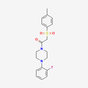 molecular formula C19H21FN2O3S B5302411 1-(2-fluorophenyl)-4-{[(4-methylphenyl)sulfonyl]acetyl}piperazine 