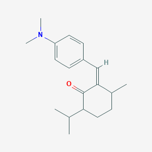 molecular formula C19H27NO B5302422 2-[4-(dimethylamino)benzylidene]-6-isopropyl-3-methylcyclohexanone 
