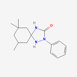 molecular formula C16H23N3O B5302466 7,7,9-trimethyl-2-phenyl-1,2,4-triazaspiro[4.5]decan-3-one 