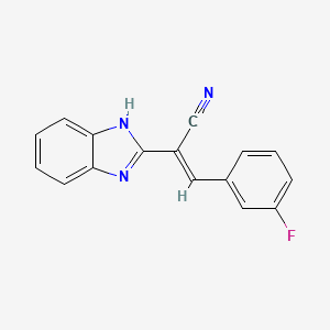 molecular formula C16H10FN3 B5302480 2-(1H-benzimidazol-2-yl)-3-(3-fluorophenyl)acrylonitrile 