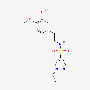 molecular formula C15H21N3O4S B5302517 N-[2-(3,4-dimethoxyphenyl)ethyl]-1-ethyl-1H-pyrazole-4-sulfonamide 