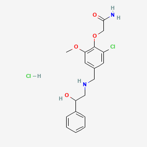 2-(2-chloro-4-{[(2-hydroxy-2-phenylethyl)amino]methyl}-6-methoxyphenoxy)acetamide hydrochloride