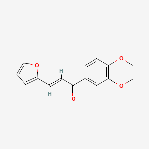 molecular formula C15H12O4 B5302560 1-(2,3-dihydro-1,4-benzodioxin-6-yl)-3-(2-furyl)-2-propen-1-one 