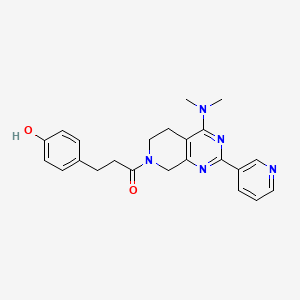 molecular formula C23H25N5O2 B5302567 4-{3-[4-(dimethylamino)-2-pyridin-3-yl-5,8-dihydropyrido[3,4-d]pyrimidin-7(6H)-yl]-3-oxopropyl}phenol 