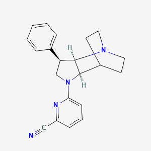 molecular formula C21H22N4 B5302573 6-[(3R*,3aR*,7aR*)-3-phenylhexahydro-4,7-ethanopyrrolo[3,2-b]pyridin-1(2H)-yl]pyridine-2-carbonitrile 