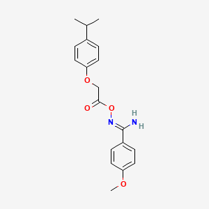 molecular formula C19H22N2O4 B5302581 N'-{[(4-isopropylphenoxy)acetyl]oxy}-4-methoxybenzenecarboximidamide 