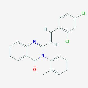 molecular formula C23H16Cl2N2O B5302595 2-[2-(2,4-dichlorophenyl)vinyl]-3-(2-methylphenyl)-4(3H)-quinazolinone 