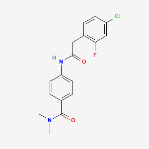 molecular formula C17H16ClFN2O2 B5302607 4-{[(4-chloro-2-fluorophenyl)acetyl]amino}-N,N-dimethylbenzamide 