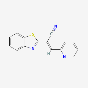 molecular formula C15H9N3S B5302643 2-(1,3-benzothiazol-2-yl)-3-(2-pyridinyl)acrylonitrile 