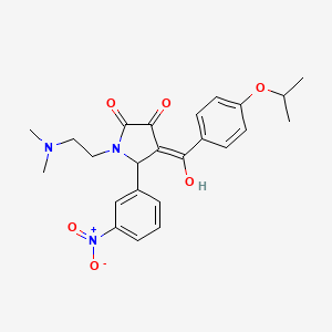 molecular formula C24H27N3O6 B5302673 1-[2-(dimethylamino)ethyl]-3-hydroxy-4-(4-isopropoxybenzoyl)-5-(3-nitrophenyl)-1,5-dihydro-2H-pyrrol-2-one 