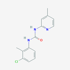 molecular formula C14H14ClN3O B5302678 N-(3-chloro-2-methylphenyl)-N'-(4-methyl-2-pyridinyl)urea 