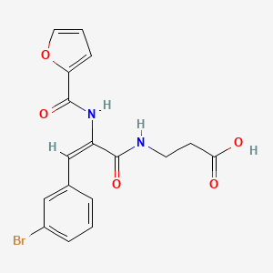 molecular formula C17H15BrN2O5 B5302684 N-[3-(3-bromophenyl)-2-(2-furoylamino)acryloyl]-beta-alanine 