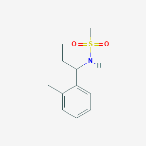molecular formula C11H17NO2S B5302691 N-[1-(2-methylphenyl)propyl]methanesulfonamide 