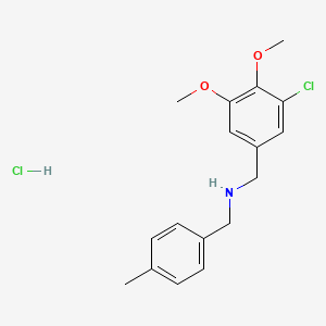 molecular formula C17H21Cl2NO2 B5302709 (3-chloro-4,5-dimethoxybenzyl)(4-methylbenzyl)amine hydrochloride 