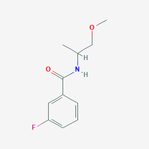 molecular formula C11H14FNO2 B5302715 3-fluoro-N-(2-methoxy-1-methylethyl)benzamide 