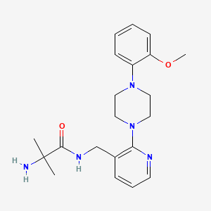 molecular formula C21H29N5O2 B5302723 N~1~-({2-[4-(2-methoxyphenyl)piperazin-1-yl]pyridin-3-yl}methyl)-2-methylalaninamide 