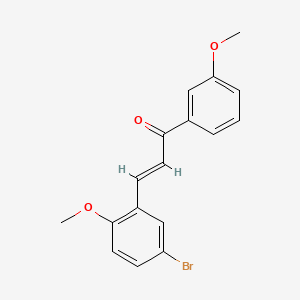 molecular formula C17H15BrO3 B5302724 3-(5-bromo-2-methoxyphenyl)-1-(3-methoxyphenyl)-2-propen-1-one 