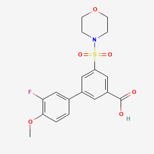 molecular formula C18H18FNO6S B5302757 3'-fluoro-4'-methoxy-5-(morpholin-4-ylsulfonyl)biphenyl-3-carboxylic acid 