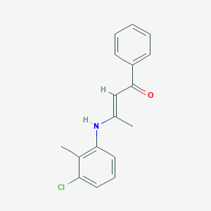 molecular formula C17H16ClNO B5302788 3-[(3-chloro-2-methylphenyl)amino]-1-phenyl-2-buten-1-one 