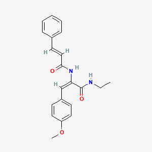 molecular formula C21H22N2O3 B5302817 2-(cinnamoylamino)-N-ethyl-3-(4-methoxyphenyl)acrylamide 