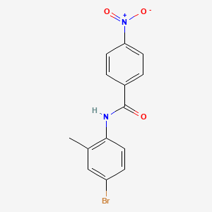 molecular formula C14H11BrN2O3 B5302821 N-(4-bromo-2-methylphenyl)-4-nitrobenzamide 